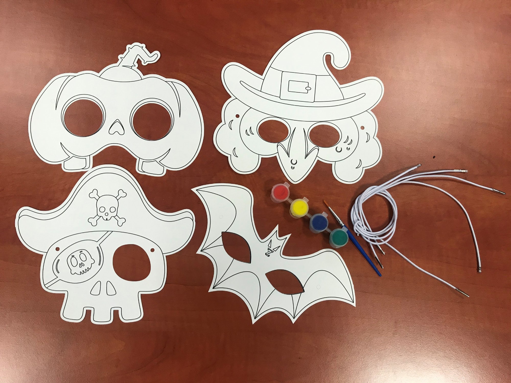 rubies-halloween-diy-masken-bastelset-4er-zum-ausmalen image 3
