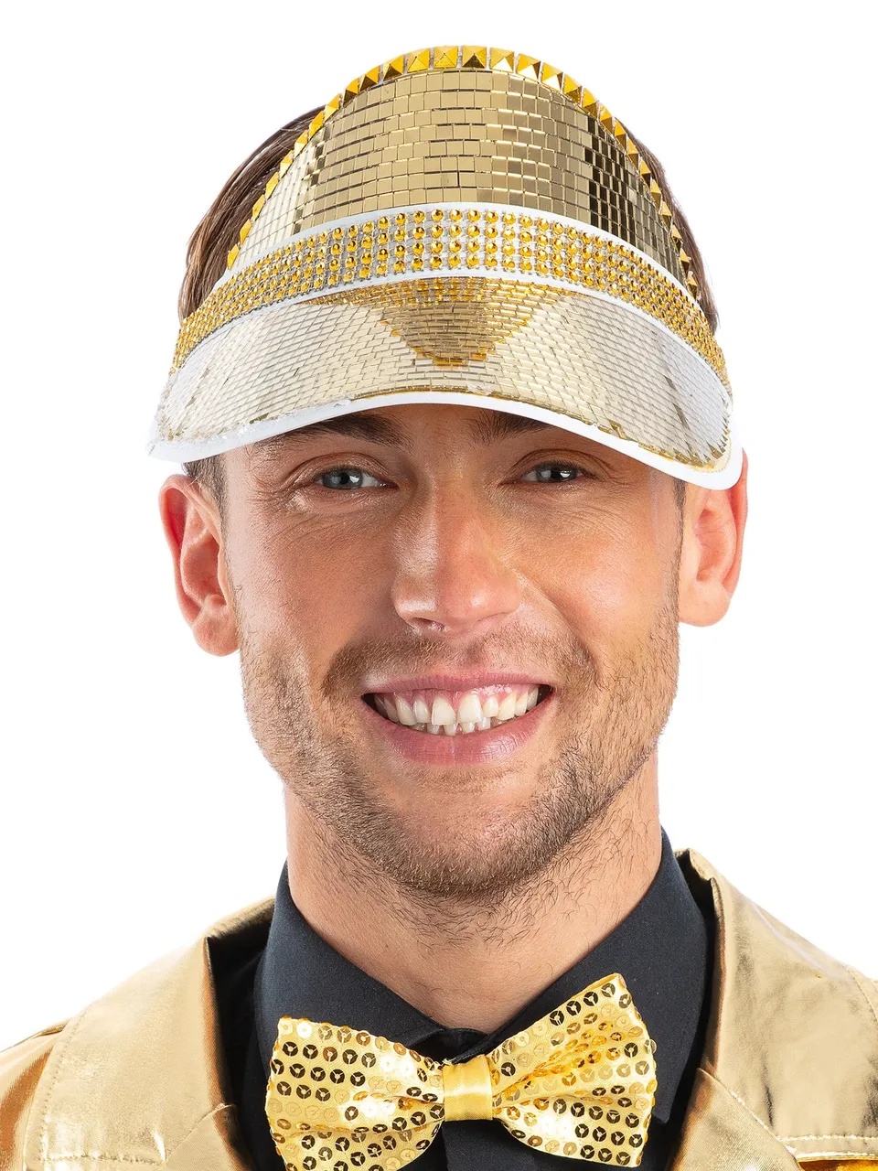 smiffys-fever-disco-visor-gold-spiegeloptik-einheitsgr-e image 1