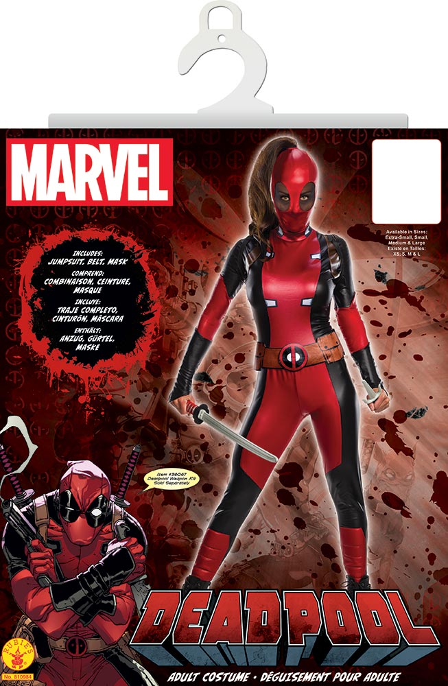 rubies-ladypool-luxe-kost-m-damen-deadpool-rot-schwarz image 2