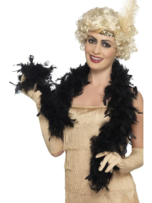 smiffys-fever-federboa-schwarz-150-cm-50-g-damen-accessoire image 1