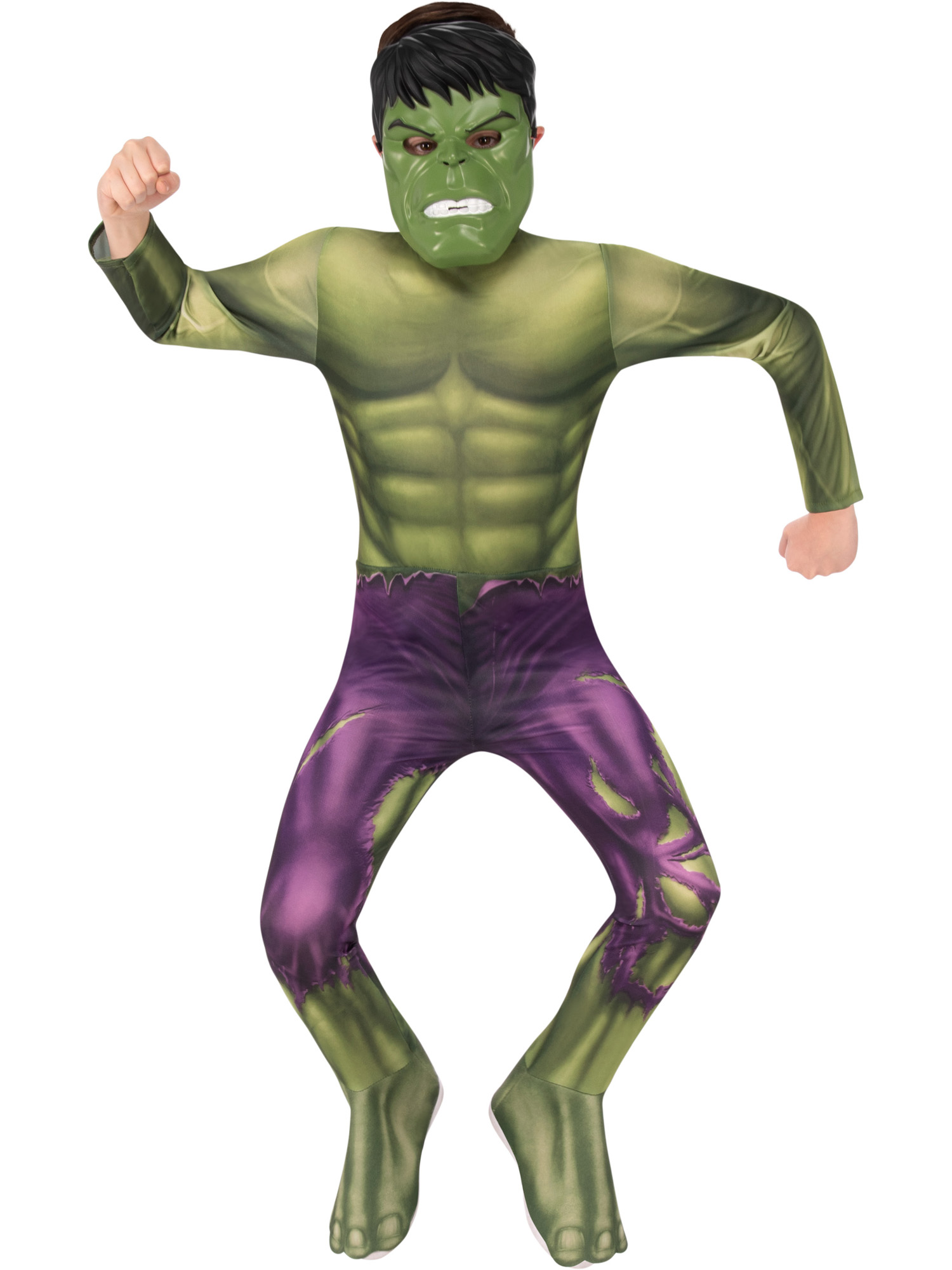 rubies-hulk-avengers-kost-m-gr-n-lila-muskelanzug-mit-maske image 6