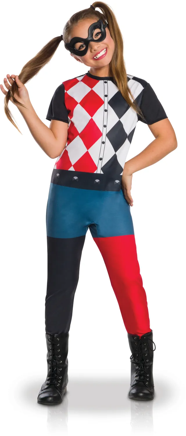 rubies-harley-quinn-superhero-girls-kost-m-mit-maske image 1
