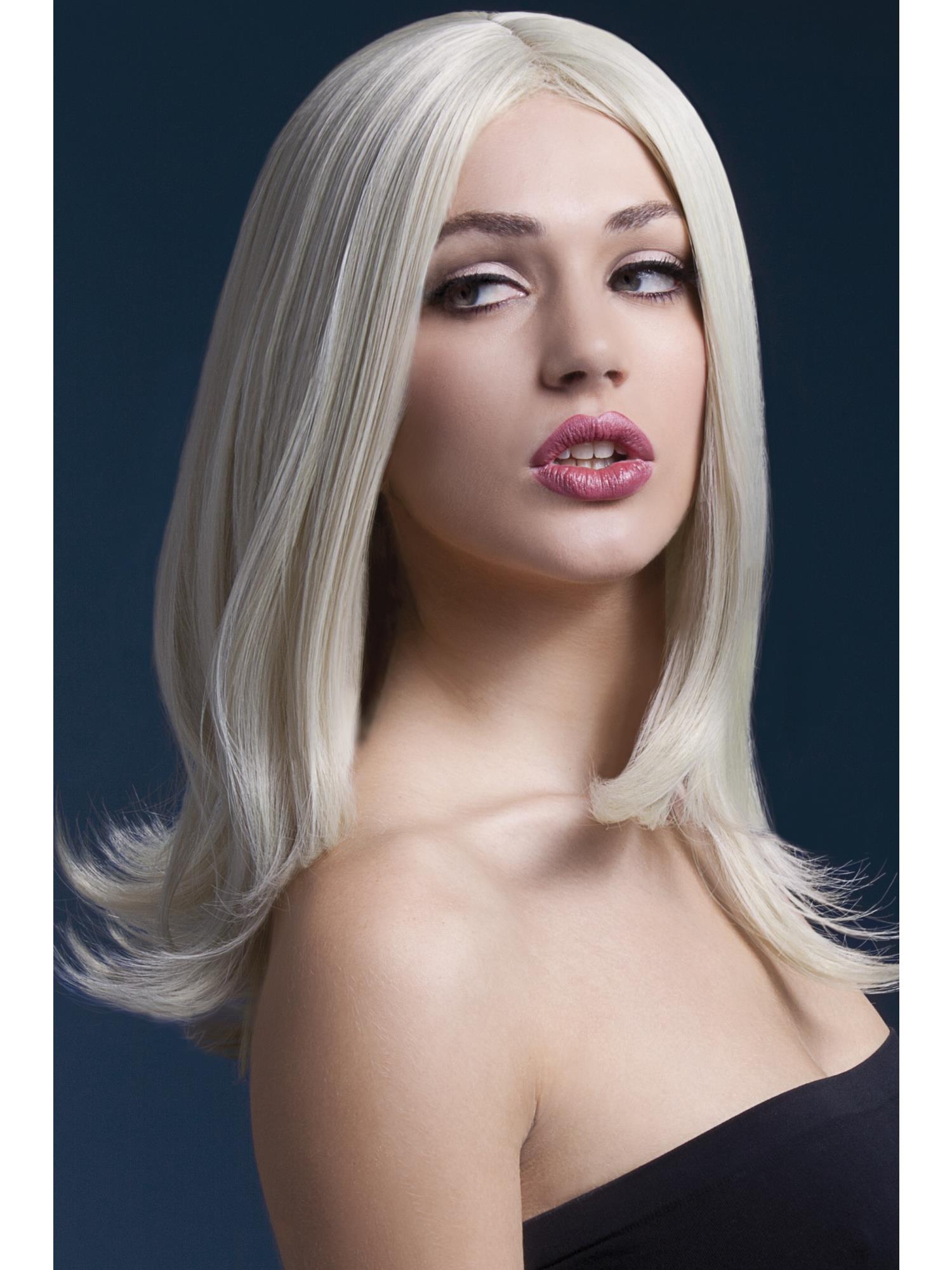 smiffys-fever-sophia-per-cke-blond-lang-43-cm-damen image 1
