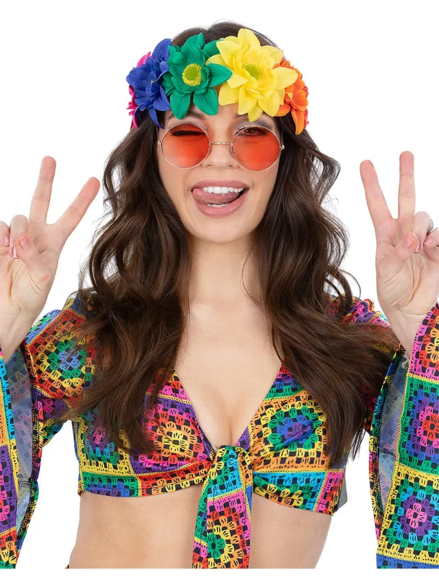 smiffys-fever-rainbow-hippie-blumenkranz-bunt-einheitsgr-e image 1