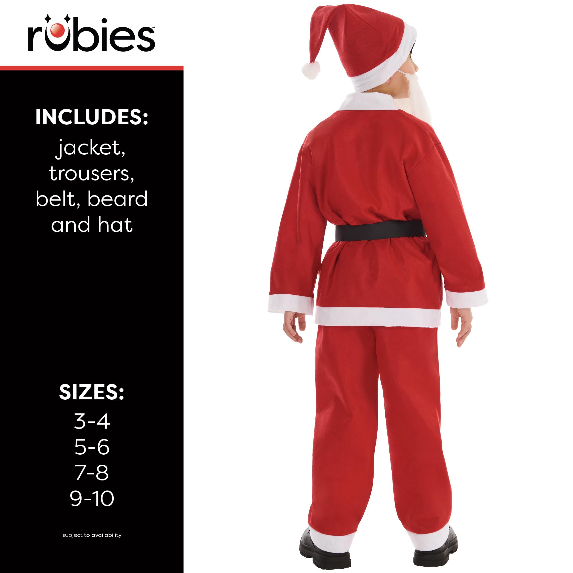 rubie-s-deluxe-weihnachtsmann-kost-m-kinder-5-6-jahre-komplettset image 2