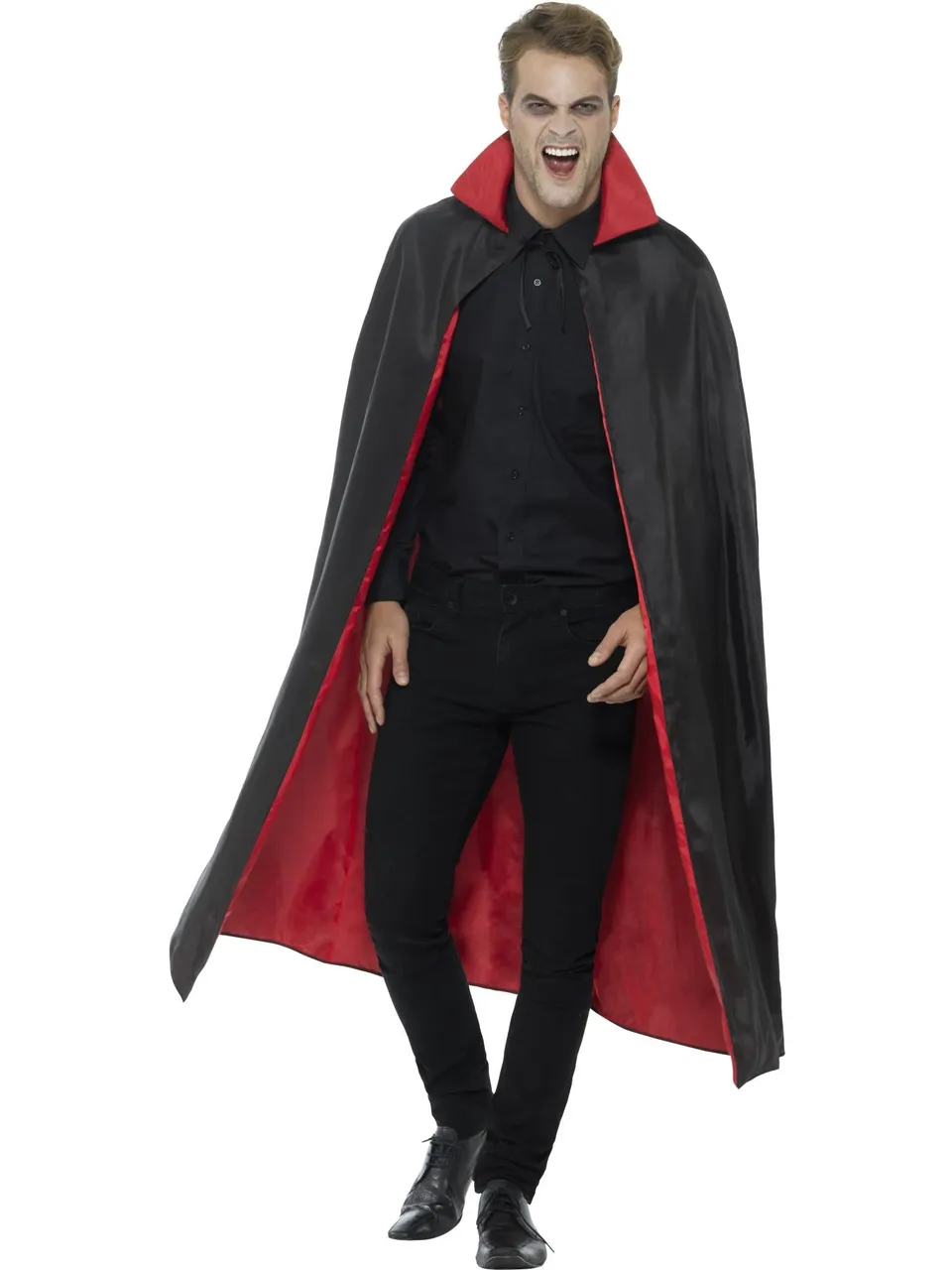 smiffys-fever-vampir-umhang-wende-cape-schwarz-rot image 1