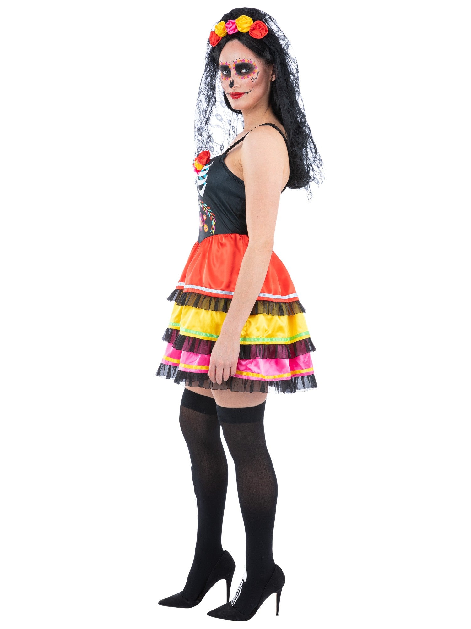 smiffys-fever-day-of-the-dead-kost-m-damen-gr-m image 3