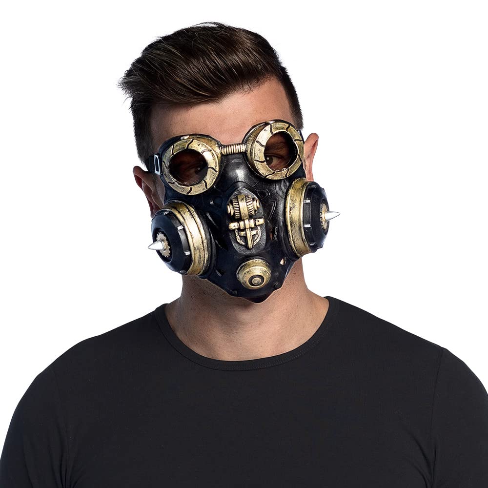 boland-masks-gas-master-maske-latex-erwachsene-schwarz image 1