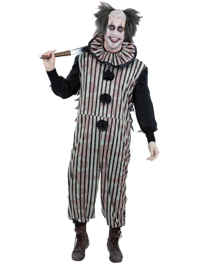 fever-dark-vintage-clown-kost-m-herren-schwarz-gestreift image 1