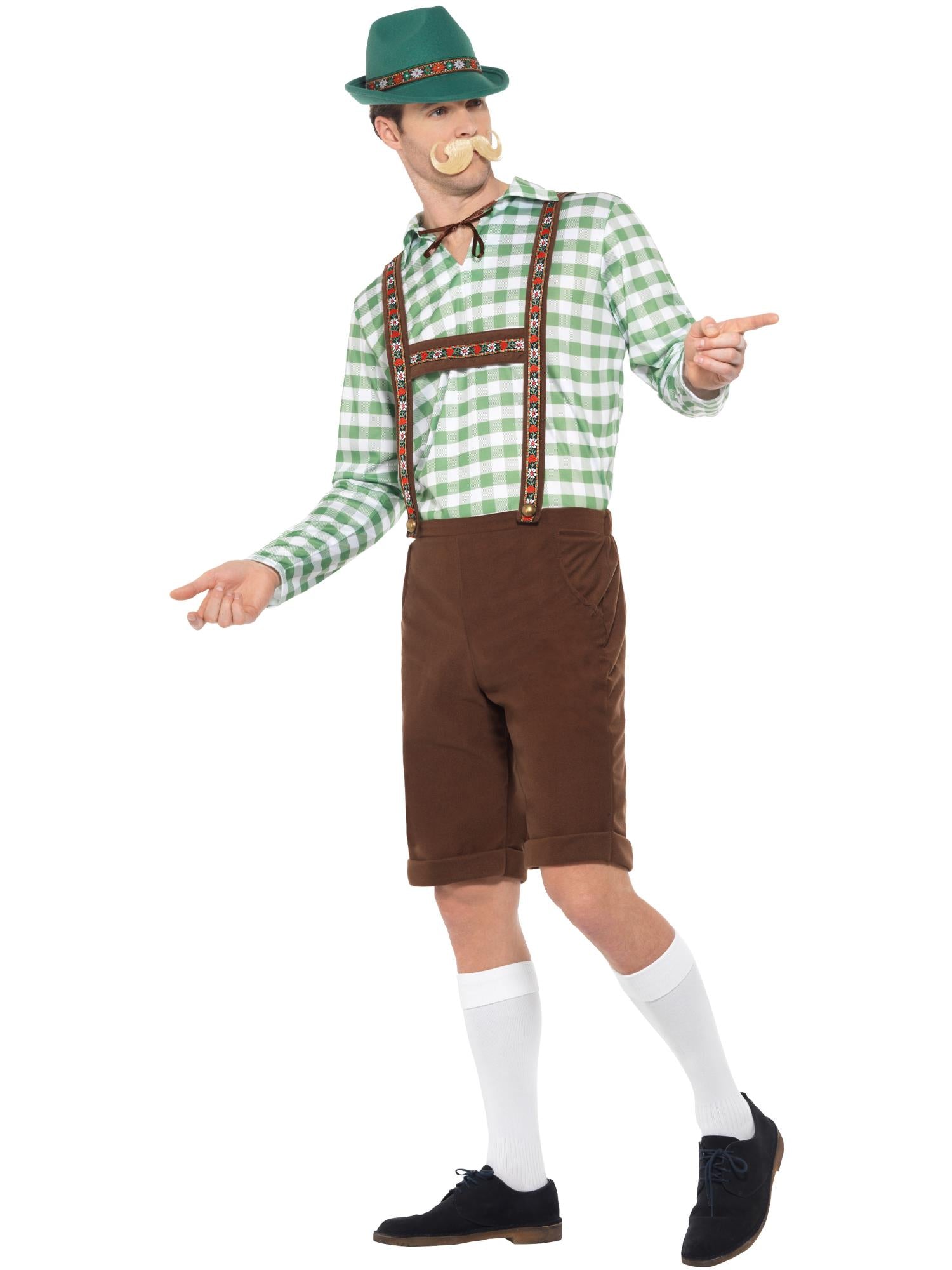 smiffys-fever-alpine-bavarian-kost-m-herren-lederhose-gr-n image 3
