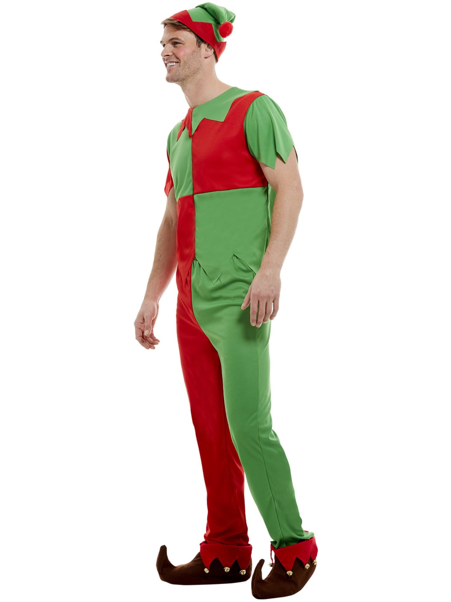 smiffys-fever-elf-kost-m-herren-rot-gr-n-gr-m image 3