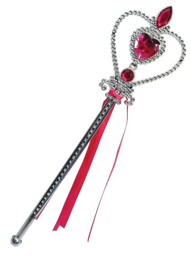 rubies-baguettes-herz-zauberstab-glitzer-mit-juwelen-und-satinband image 1