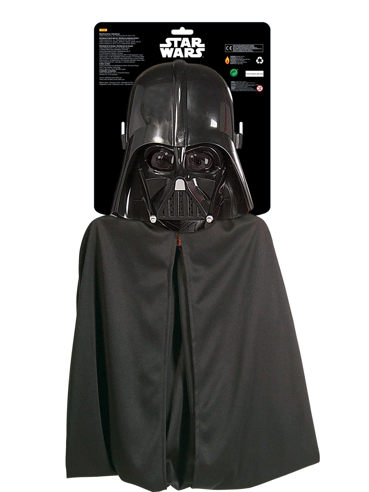 rubie-s-deluxe-darth-vader-kinderkost-m-schwarz-gr-128-mit-maske image 1