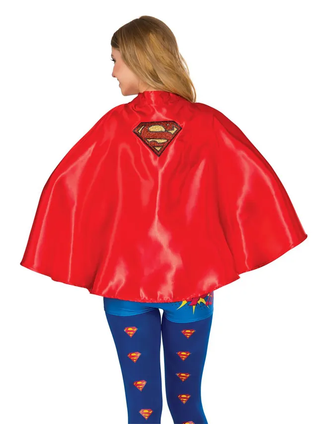 rubies-supergirl-cape-erwachsene-rot-satin-logo image 1