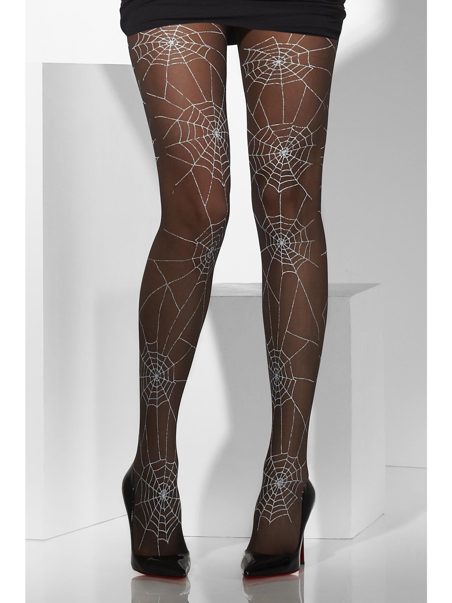 smiffys-fever-strumpfhose-spinnennetz-schwarz-damen image 3