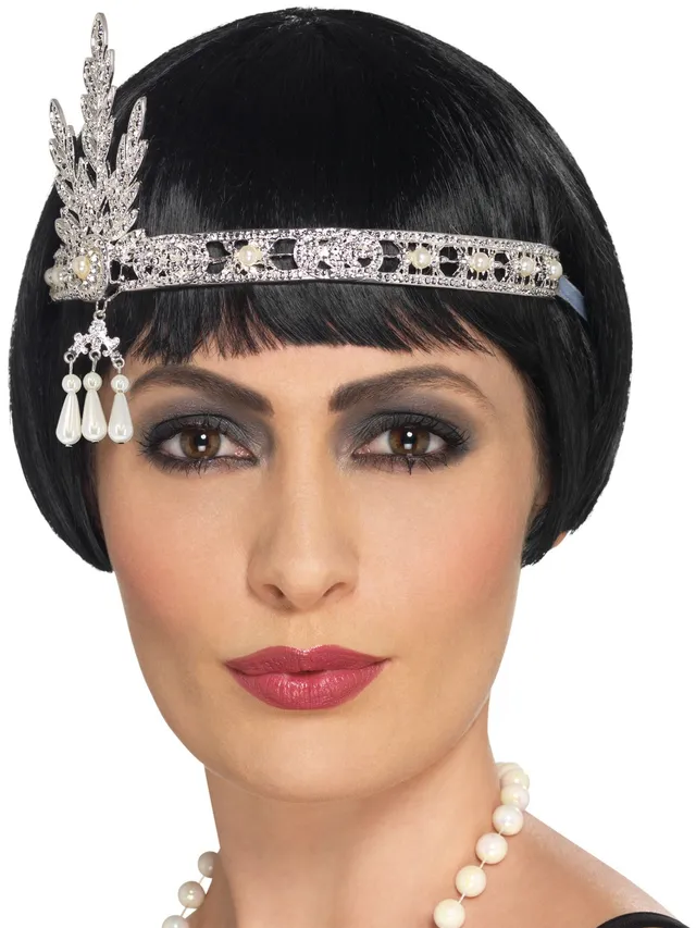 smiffys-fever-flapper-stirnband-20er-silber-juwel-perlen-einheitsgr image 1