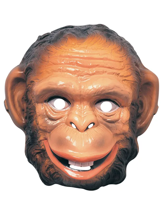 rubies-affenmaske-pvc-tiermaske-affe-braun image 1