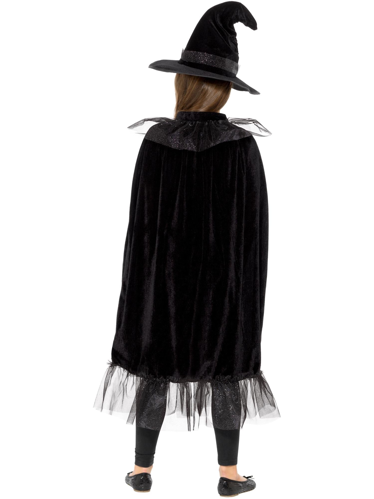 smiffys-fever-hexen-set-schwarz-umhang-hut image 2