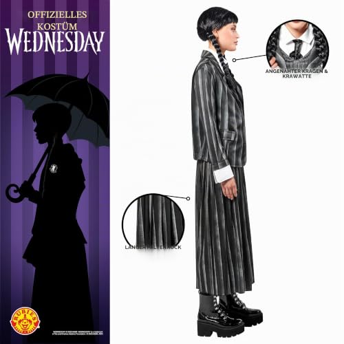 rubie-s-deluxe-wednesday-kost-m-damen-xl-schwarz image 8