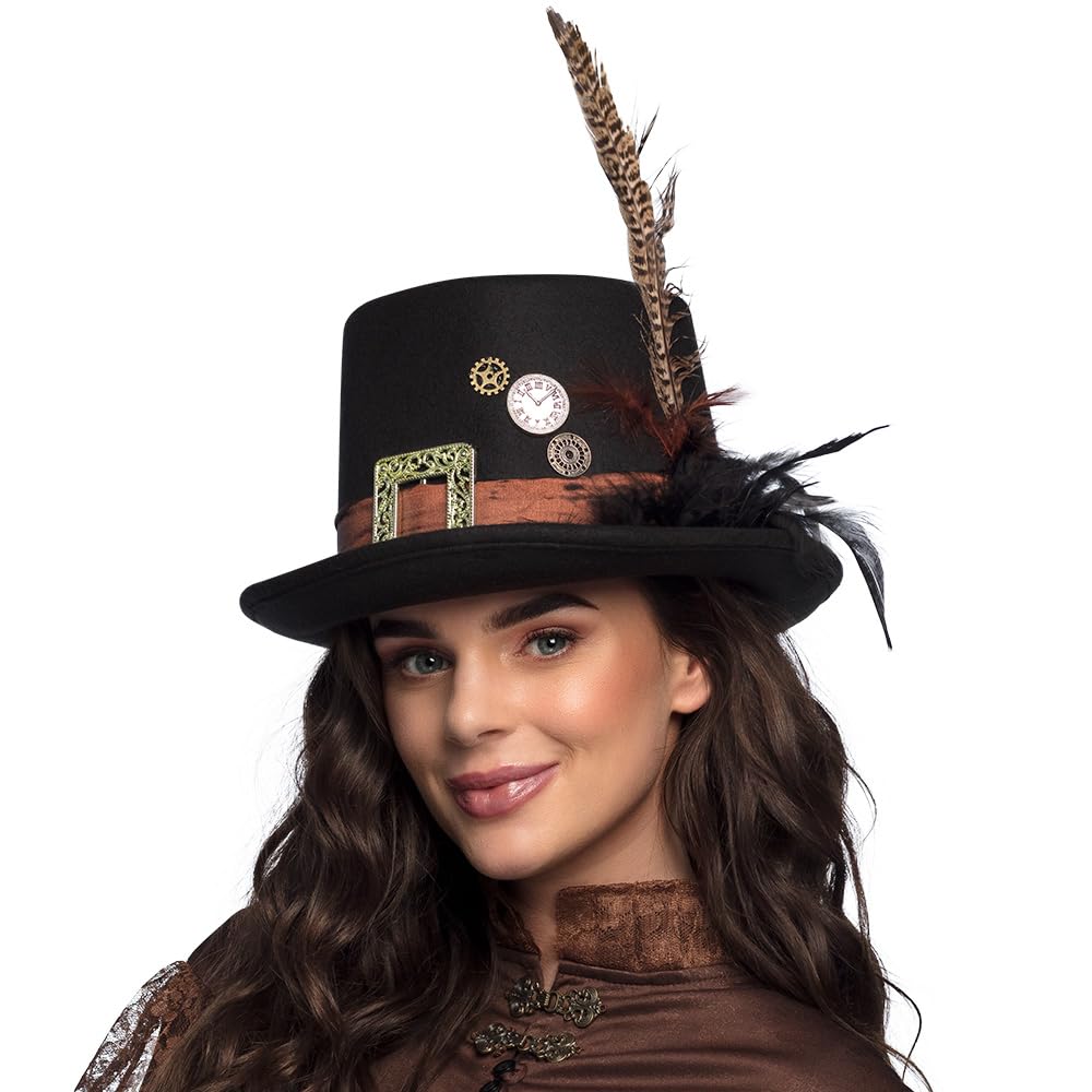 boland-headwear-steampunk-hut-plumepunk-59-cm-schwarz image 2
