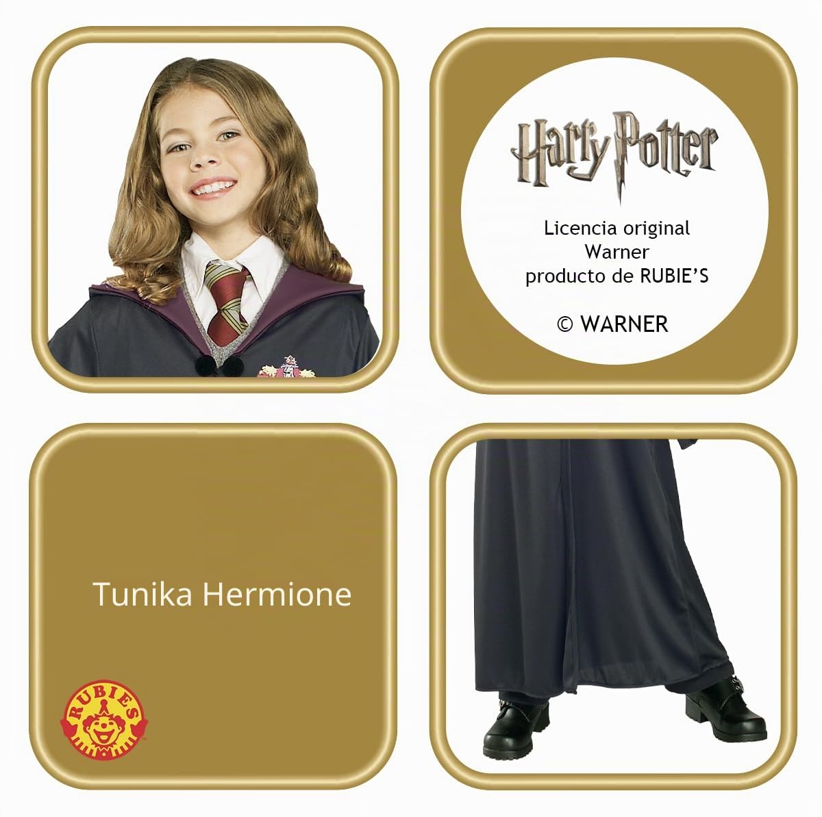 rubie-s-deluxe-hermine-tunika-kost-m-m-bunt-gryffindor-emblem image 2