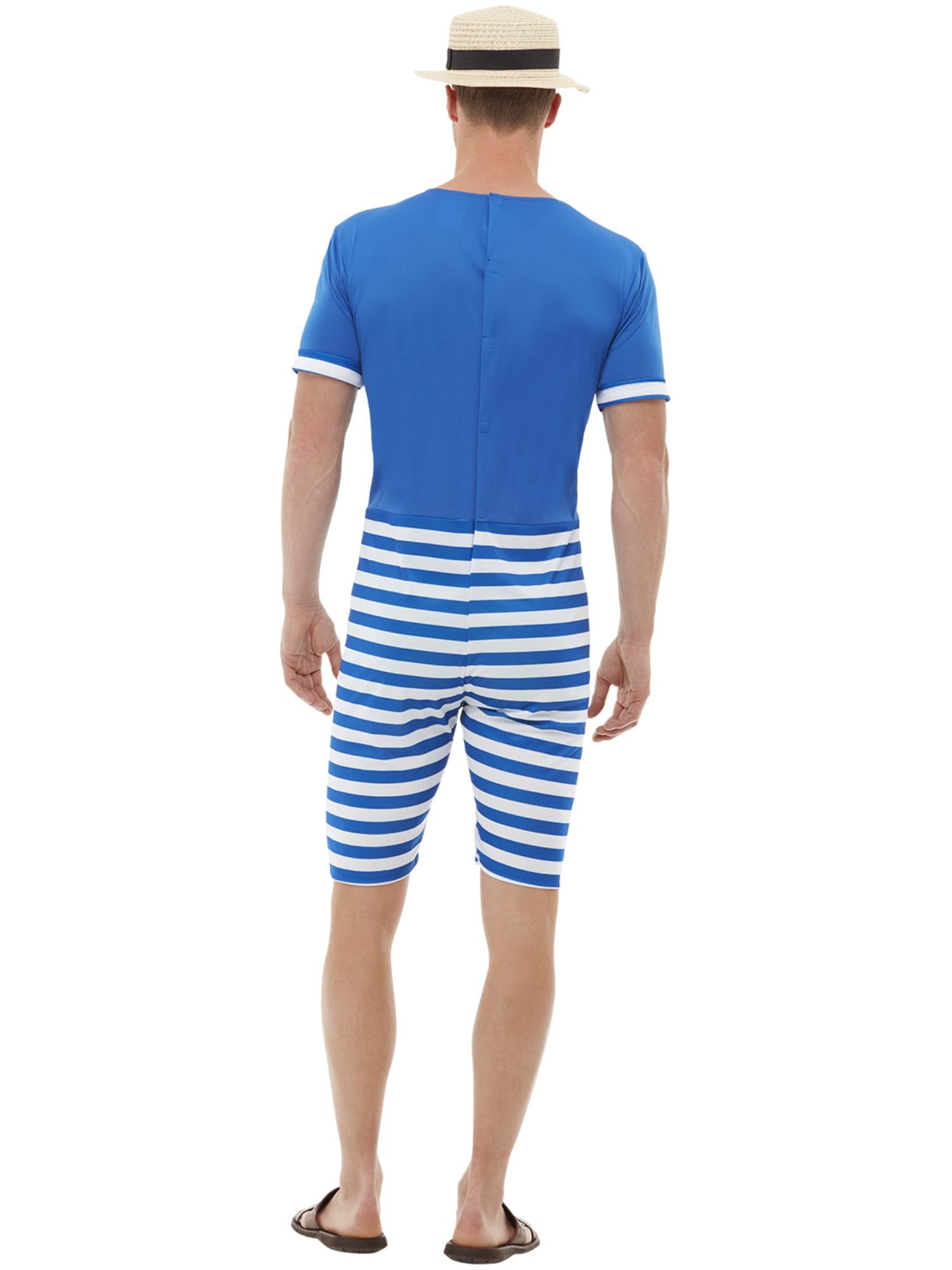 smiffys-fever-20s-bathing-suit-kost-m-blau-wei-gr-l-mit-hut image 2