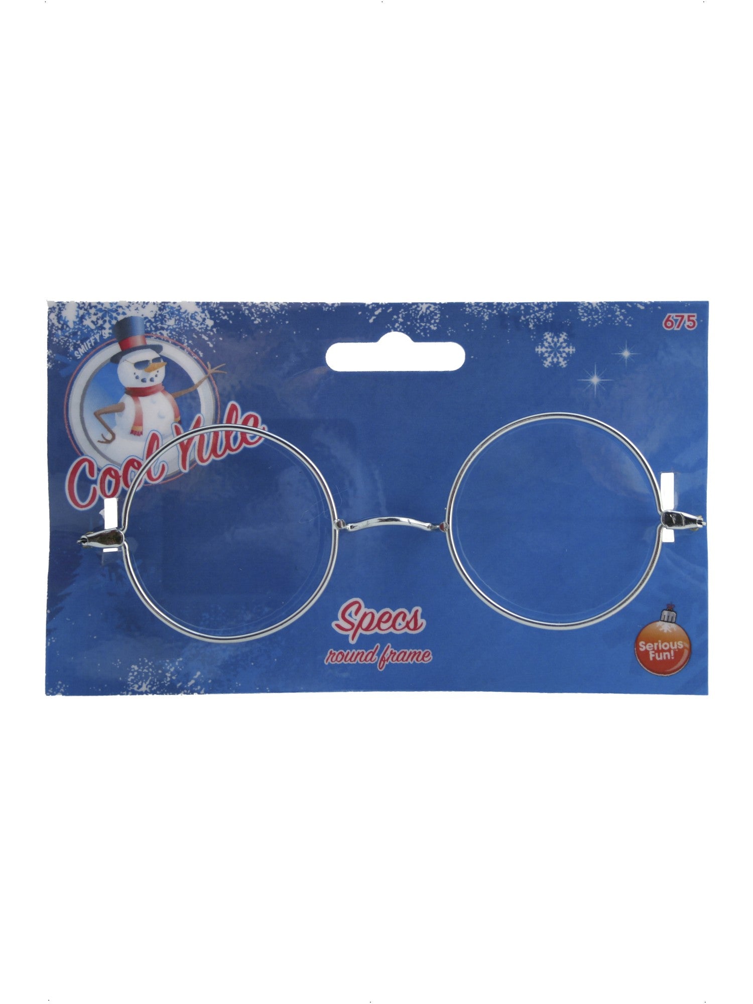 smiffys-fever-wire-framed-santa-specs-brille-silber-rund image 2