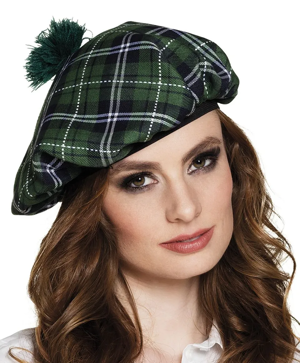 boland-headwear-mrs-tartan-barett-gr-n-schottenm-tze image 1
