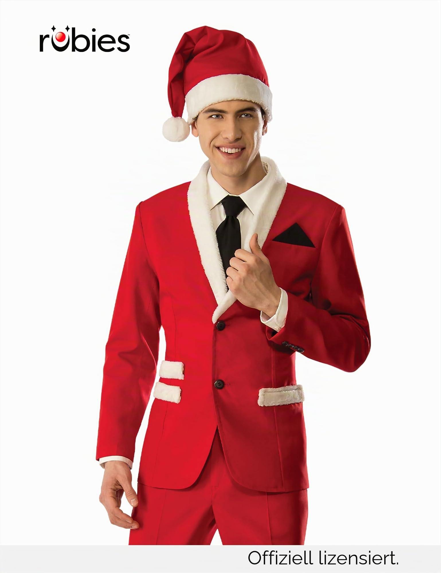 rubie-s-deluxe-weihnachtsmann-kost-m-herren-rot-elegant image 2