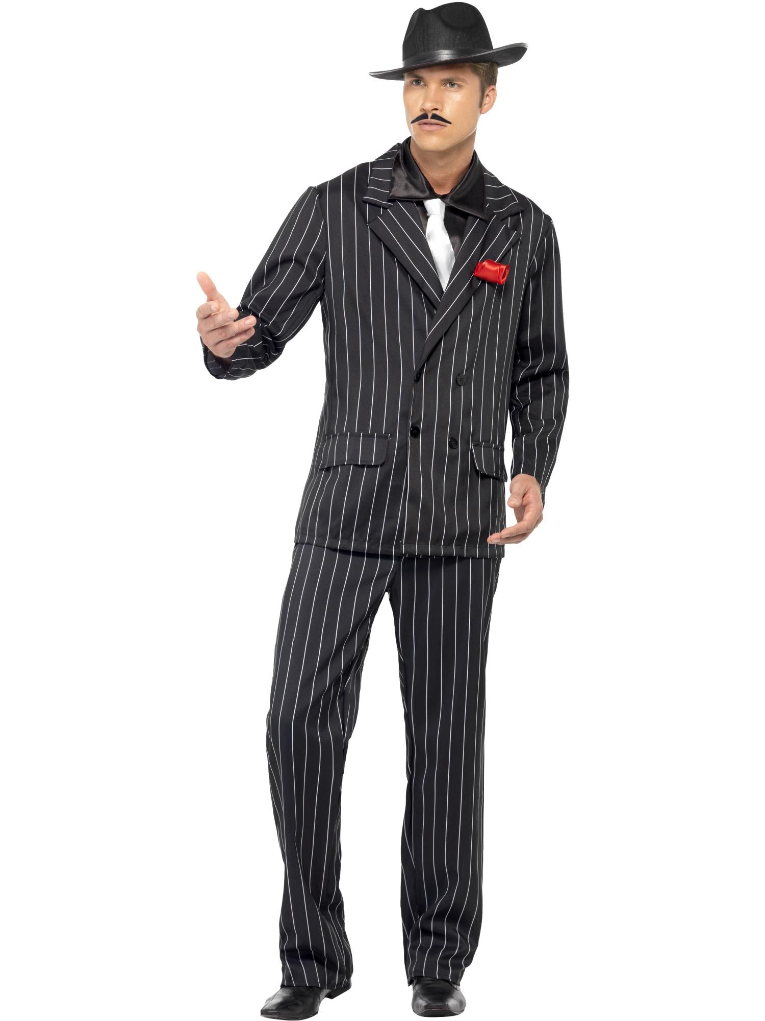 smiffys-fever-zoot-suit-kost-m-herren-schwarz-nadelstreifen-m image 4