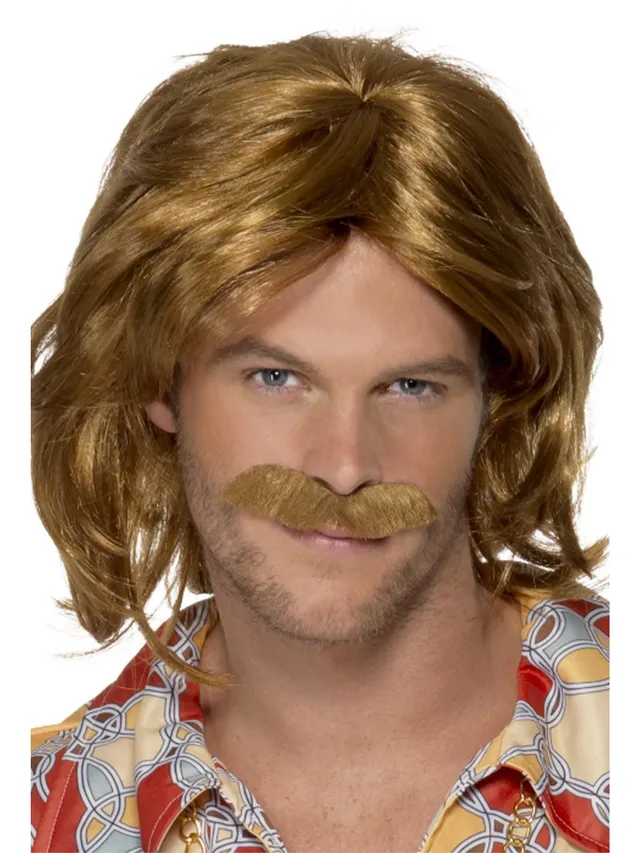 smiffys-fever-70s-super-trouper-per-cke-braun-mit-bart image 1