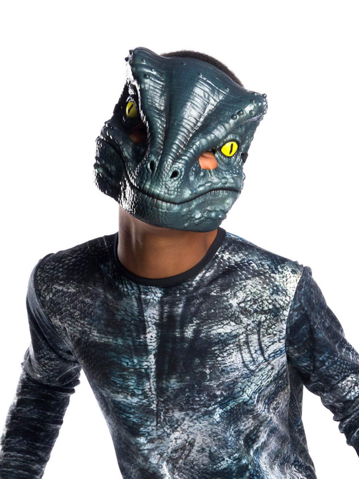 rubie-s-deluxe-jurassic-world-velociraptor-blue-halbmaske image 1