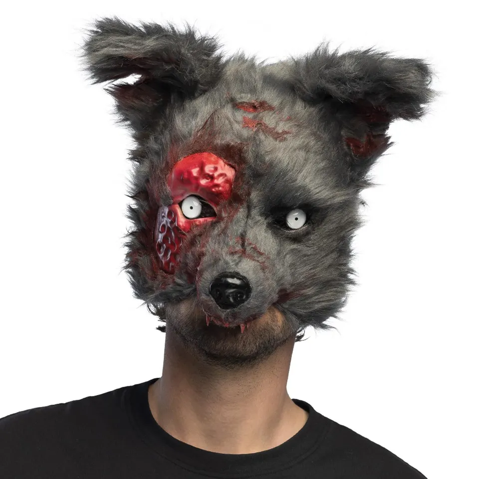 boland-72347-tiermaske-blutiger-werwolf-halbmaske-pl-sch image 1