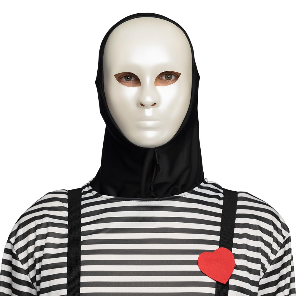 boland-pantomime-maske-mit-haube-wei-vollmaske image 3