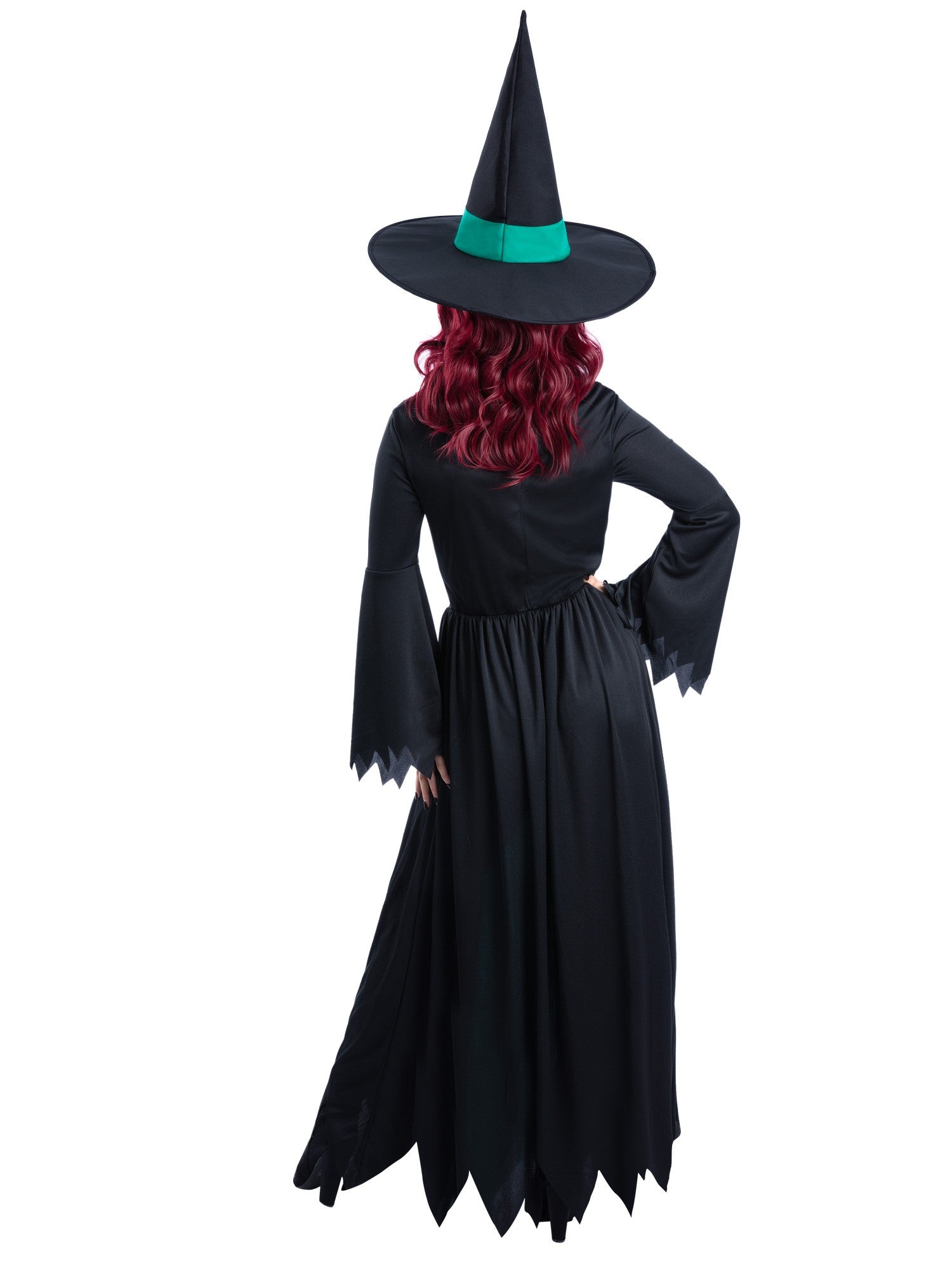 smiffys-fever-bewitched-hexenkost-m-gr-n-kleid-hut-damen image 2