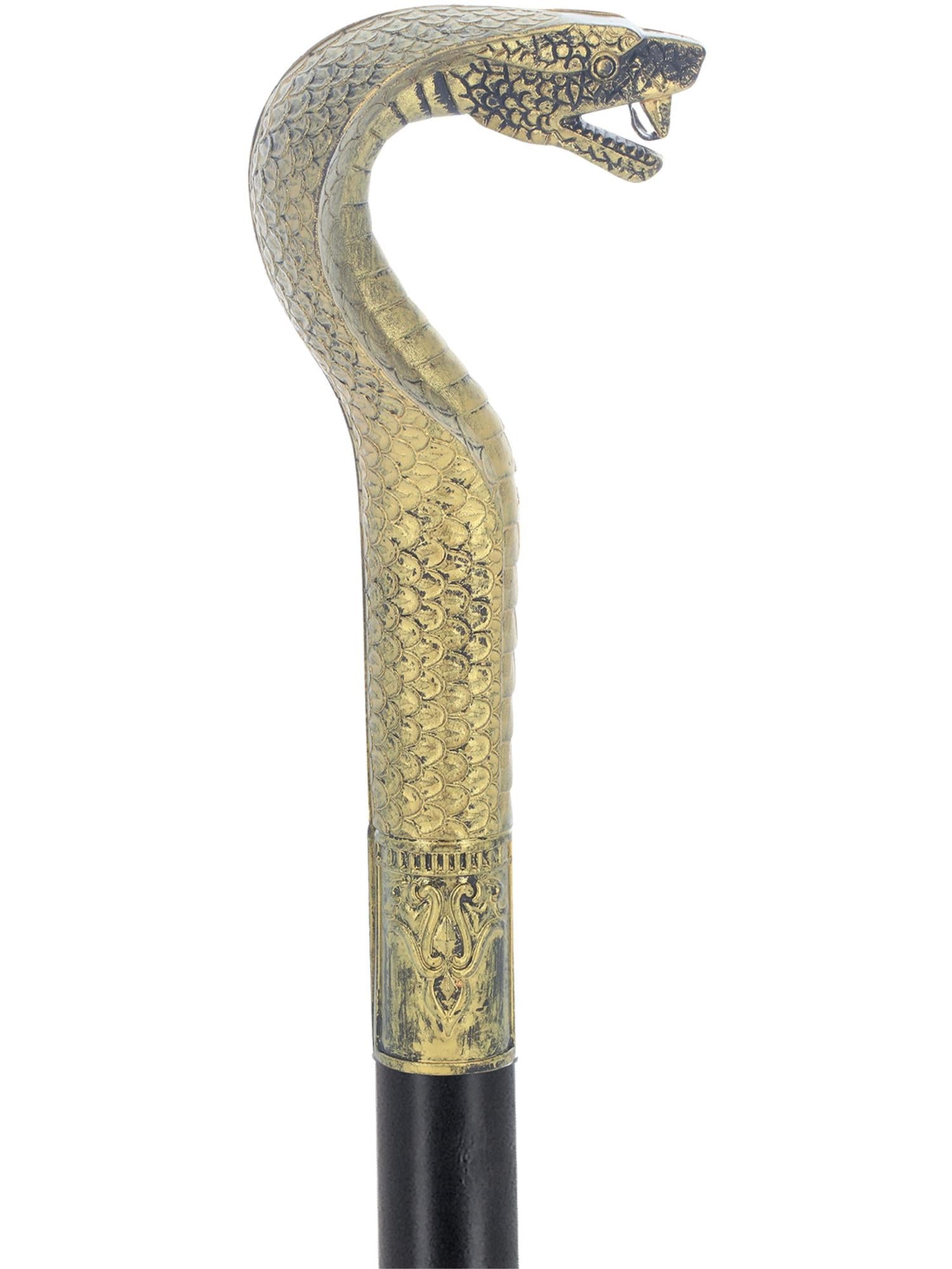 smiffys-fever-voodoo-stock-schwarz-gold-mit-schlange image 3