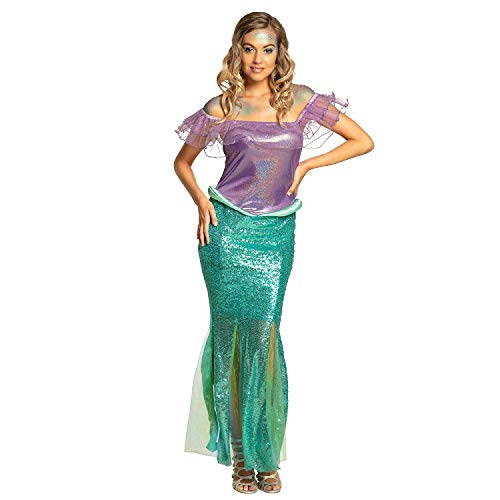 boland-mermaid-princess-damen-kost-m-t-rkis-pailletten image 4