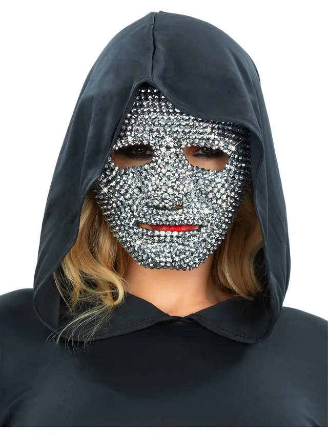 smiffys-fever-roboter-maske-silber-mit-steinen-unisex image 1
