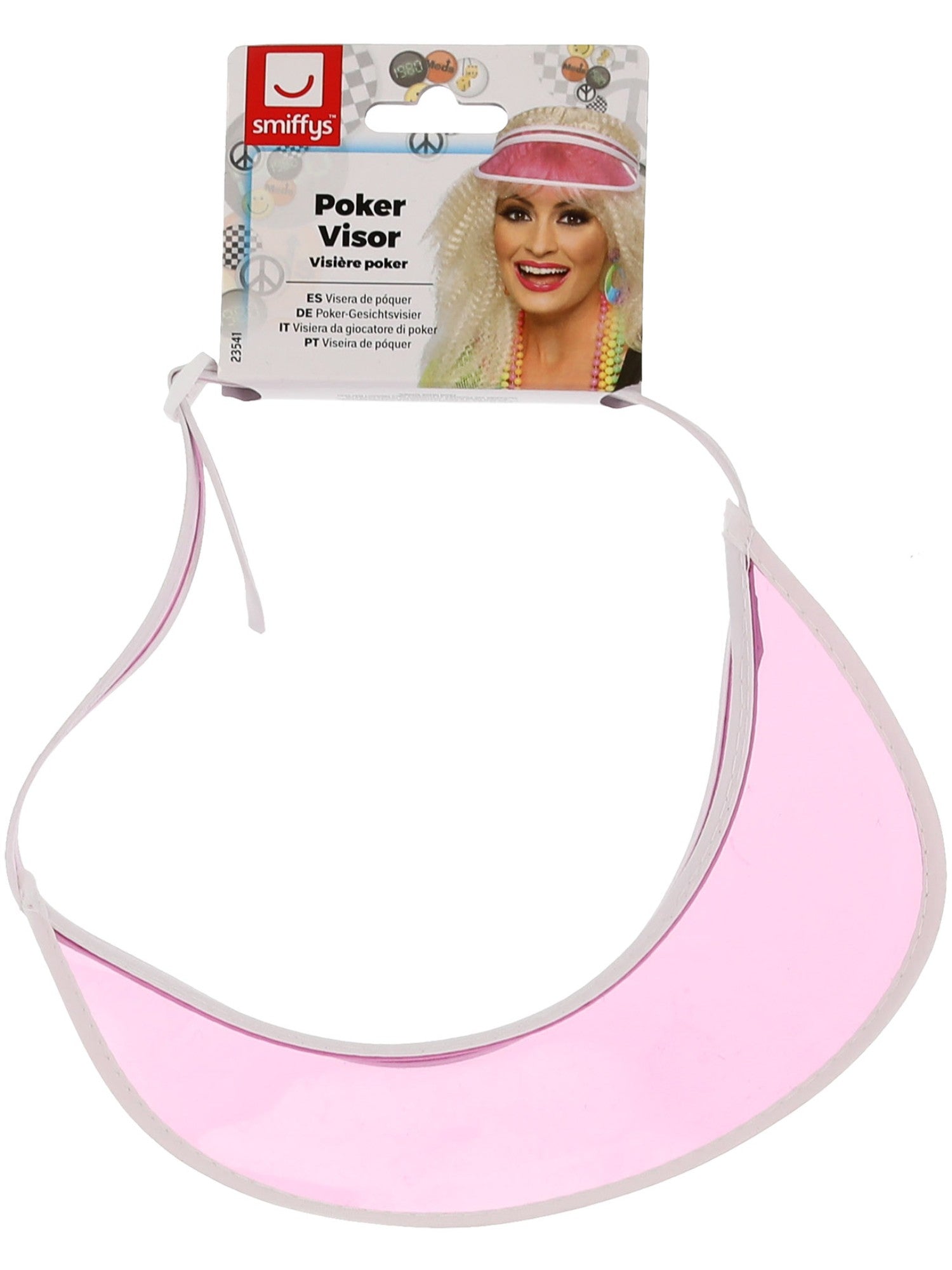 smiffys-fever-poker-visor-retro-pink image 2