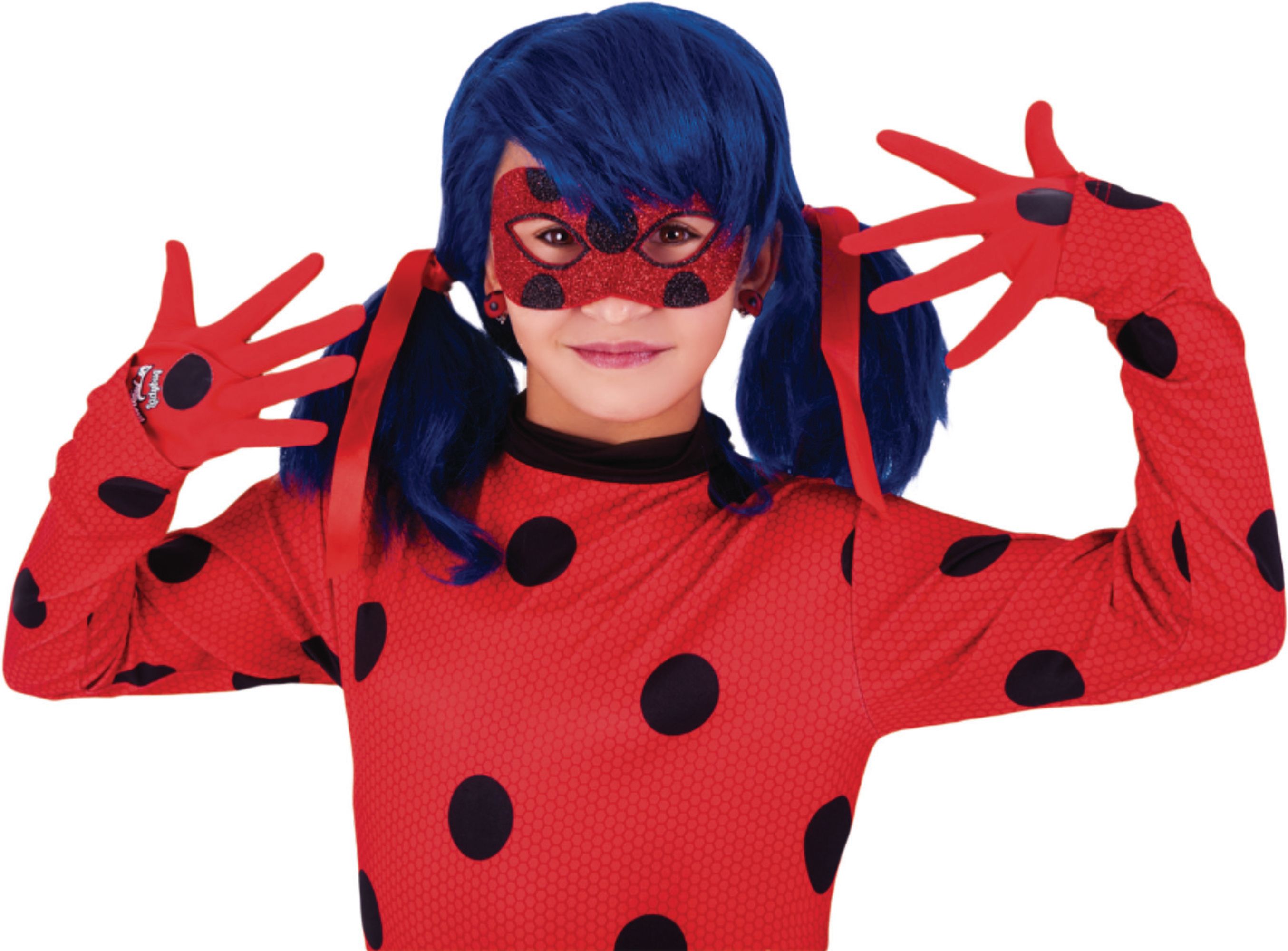 rubies-miraculous-ladybug-handschuhe-rot-mit-punkten-paar image 1