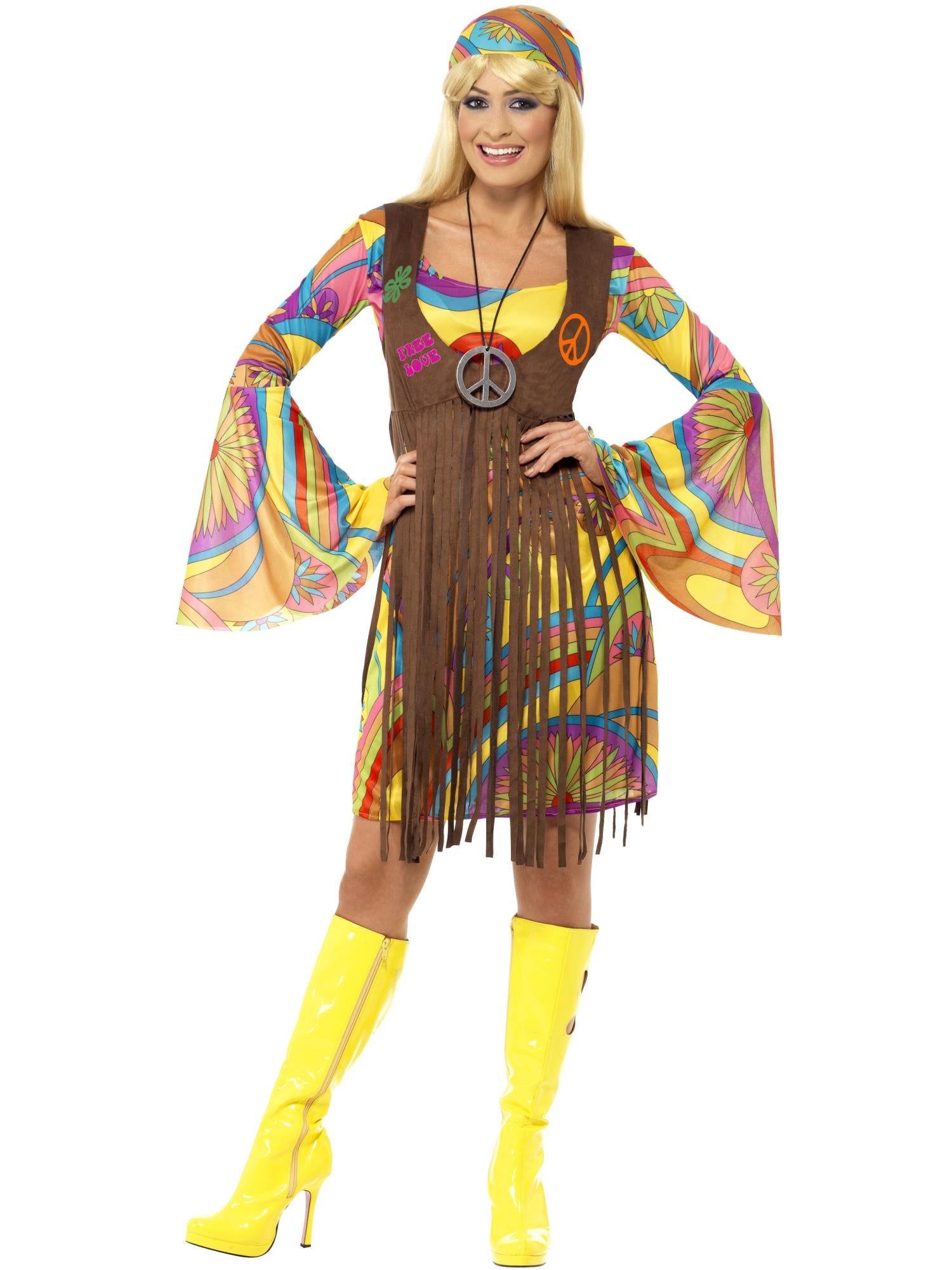 smiffys-fever-60er-groovy-lady-hippie-kost-m-damen-m image 4