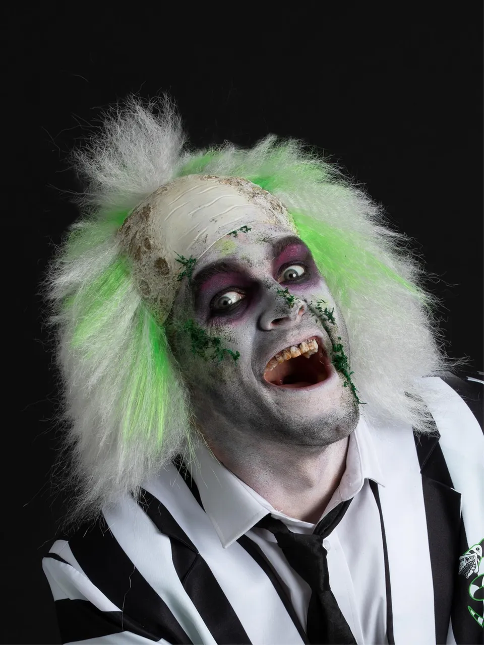 smiffys-fever-beetlejuice-herrenper-cke-gr-n-wei-lizenziert image 1