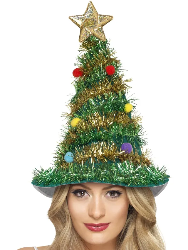 smiffys-fever-41067-weihnachtsbaum-hut-gr-n image 1