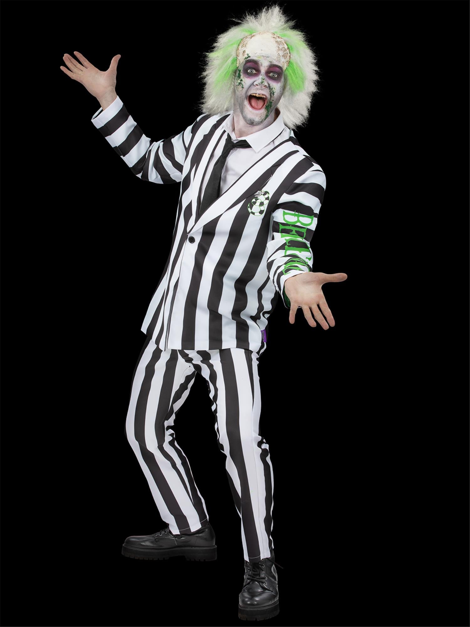smiffys-fever-beetlejuice-herren-kost-m-schwarz-wei-gr-m-xl image 4
