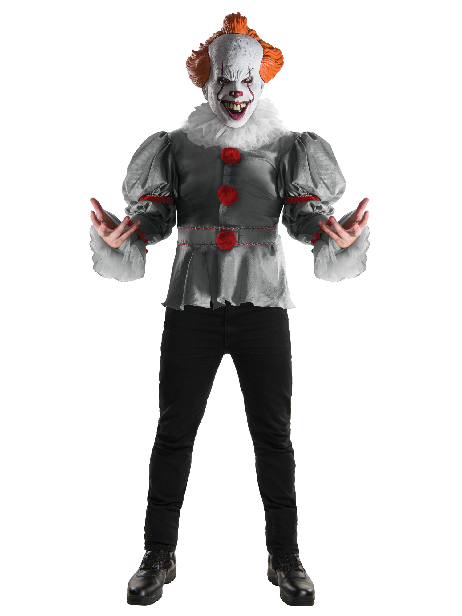 rubies-grippe-sou-clownkost-m-oberteil-latexmaske image 1
