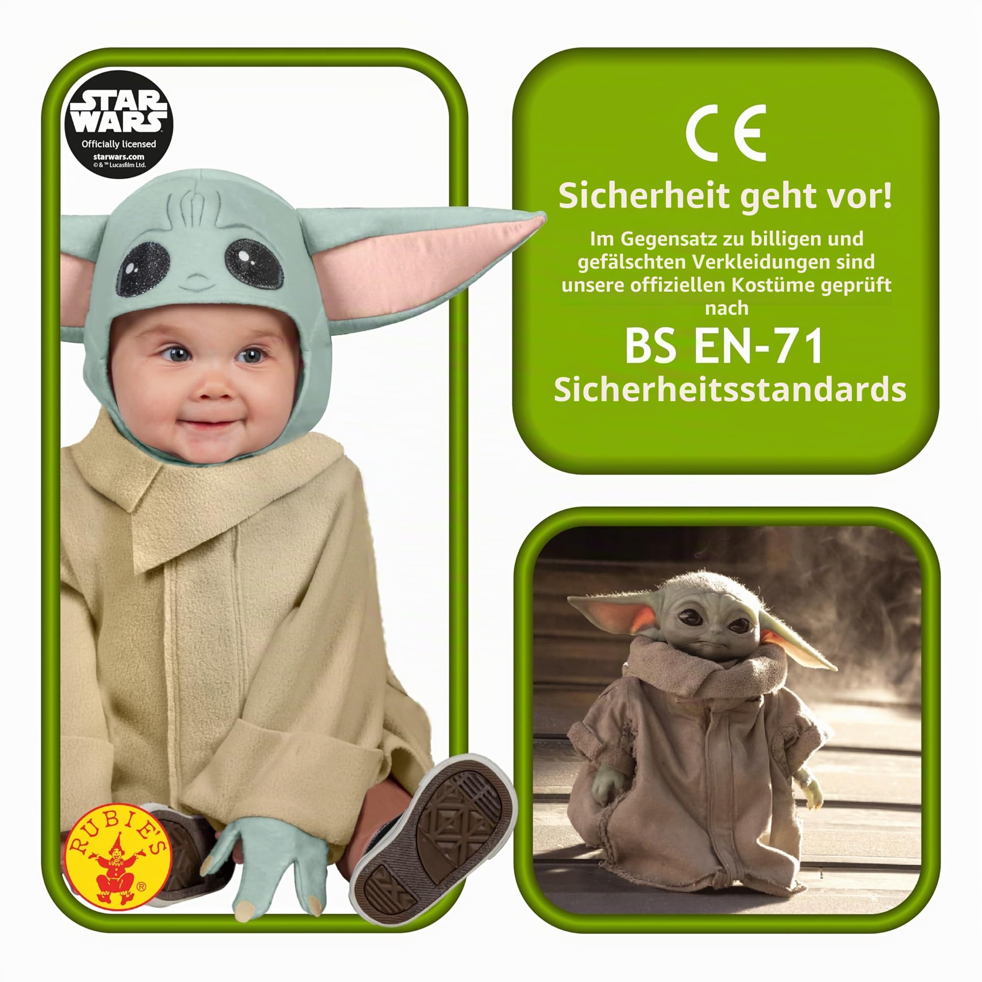 rubie-s-deluxe-star-wars-baby-yoda-kost-m-6-12-monate image 3