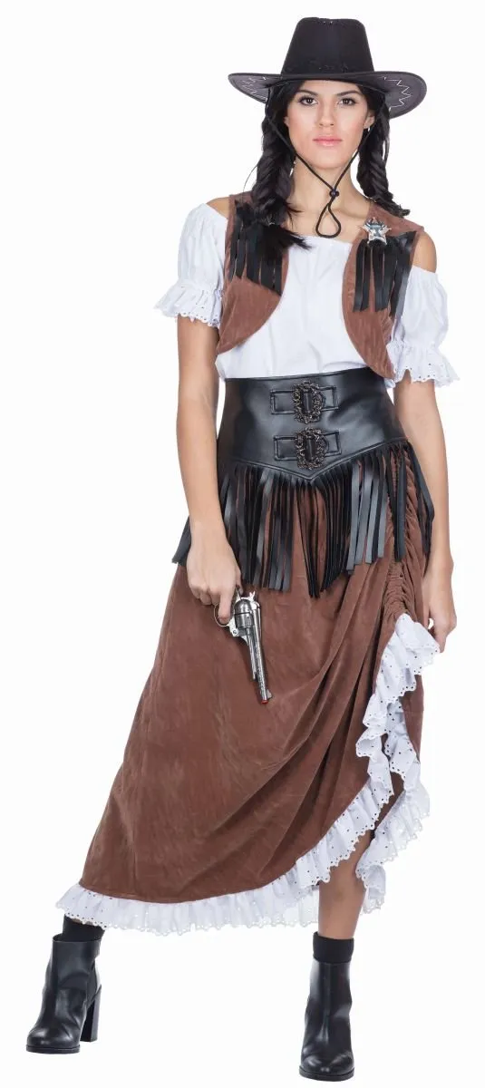 rubie-s-deluxe-western-lady-cowgirl-kost-m-damen-gr-44 image 1