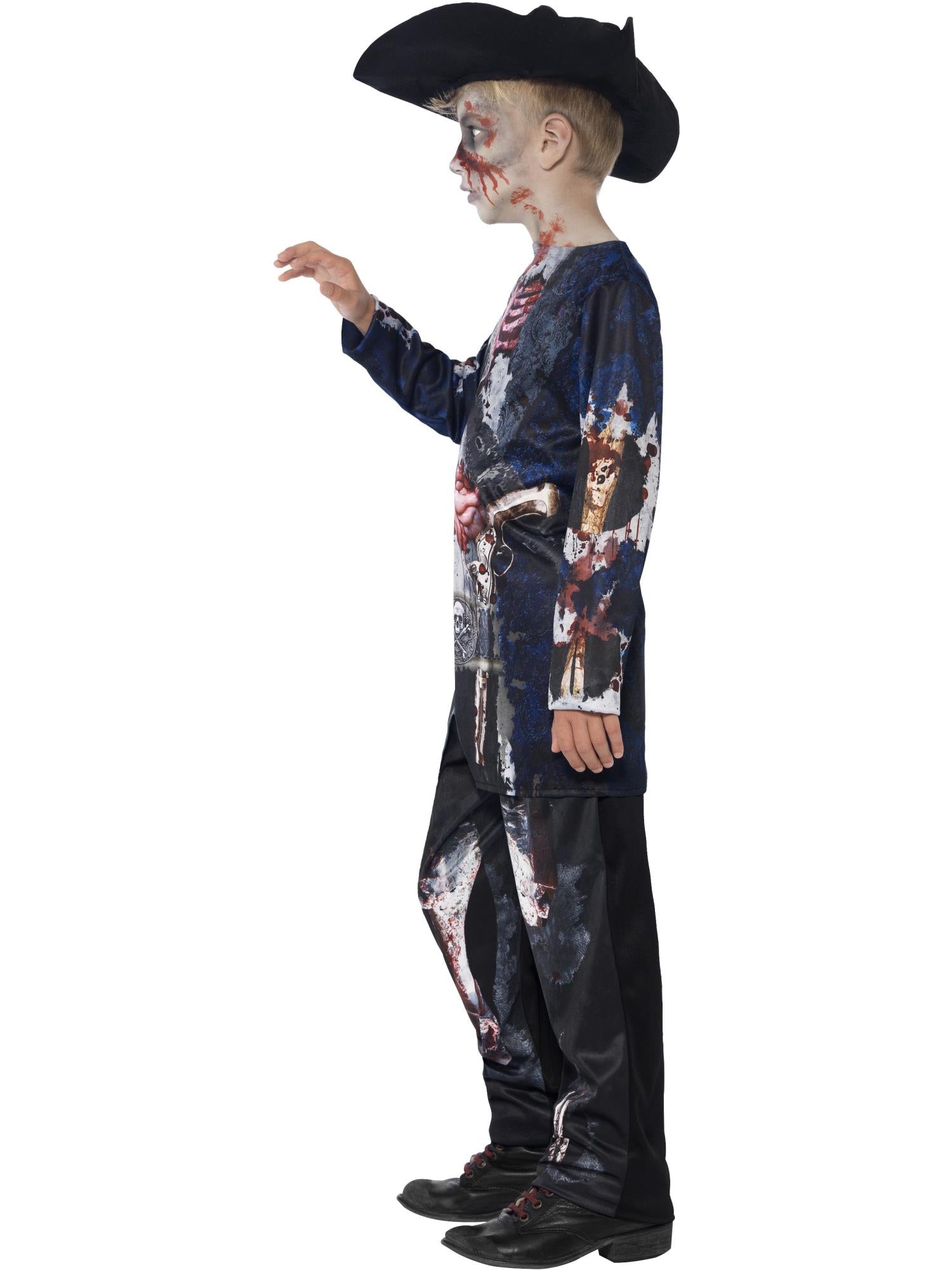 smiffys-fever-pirat-kost-m-zombie-jungen-schwarz-3-tlg image 3