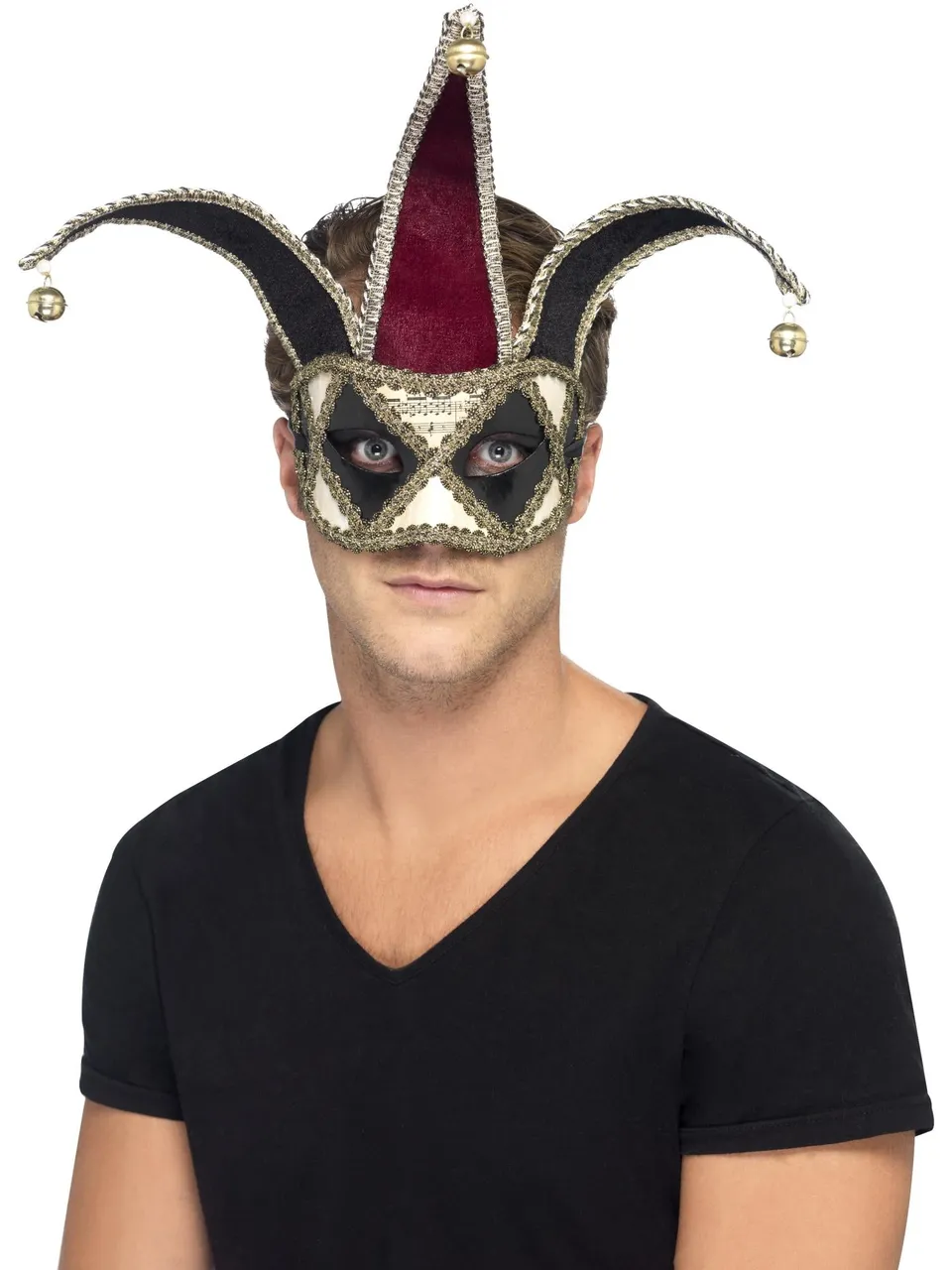 smiffys-fever-gothic-venetian-harlequin-augenmaske-bunt image 1