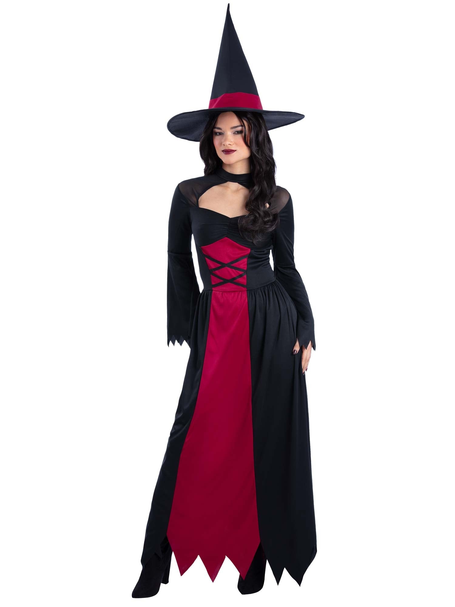 smiffys-fever-bewitched-hexenkost-m-rot-schwarz-m-damen image 4